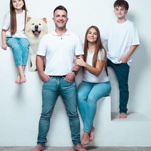 Family Photoshoot With Framed Image At Stu Studios Dubai Dubai Shafqa.com Online Shopping, Best Prices in Dubai UAE