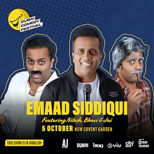 Emaad Siddiqui Live at Dubai Comedy Festival – Dubai Comedy Festival Shafqa.com Online Shopping, Best Prices in Dubai UAE