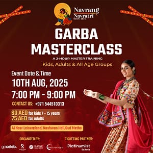 Garba Masterclass led by Professional Garba Choreographers in Dubai – Desi Events Shafqa.com Online Shopping, Best Prices in Dubai UAE