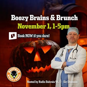 Boozy Brains & Brunch at Buffalo Wings & Rings, Bahrain – Halloween Shafqa.com Online Shopping, Best Prices in Dubai UAE