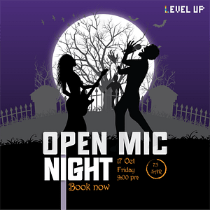 Open Mic Night at Level Up in Riyadh – Halloween Shafqa.com Online Shopping, Best Prices in Dubai UAE