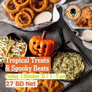 Tropical treats & Spooky Beats Brunch at Buffalo Wings & Rings, Bahrain – Halloween Shafqa.com Online Shopping, Best Prices in Dubai UAE