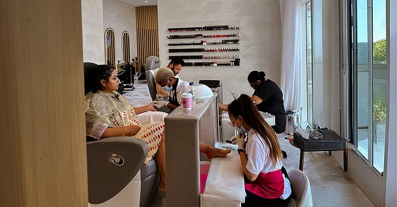 Classic, Gelish Mani-Pedi Or Regular Polish At Spaces Salon & Spa National Deal Shafqa.com Online Shopping, Best Prices in Dubai UAE 3