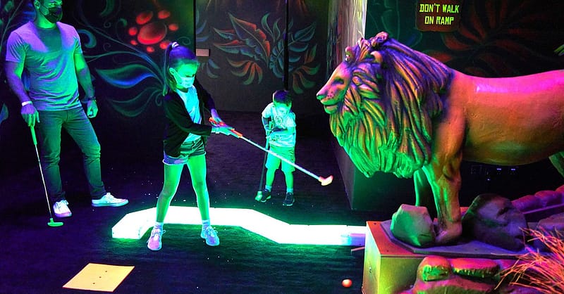Glow Golf Experience At Mystic Golf By Tr88house @Bluewaters Island Dubai Shafqa.com Online Shopping, Best Prices in Dubai UAE 2