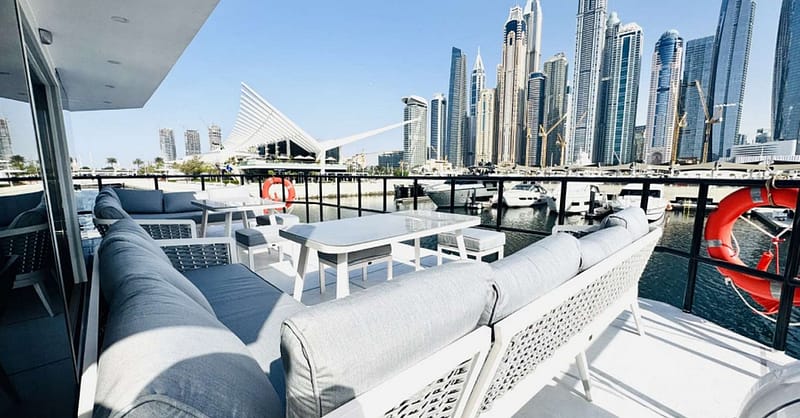 Luxury House Boat Sunset Cruise Dubai Marina At Luxury Yachts Dubai Shafqa.com Online Shopping, Best Prices in Dubai UAE 9