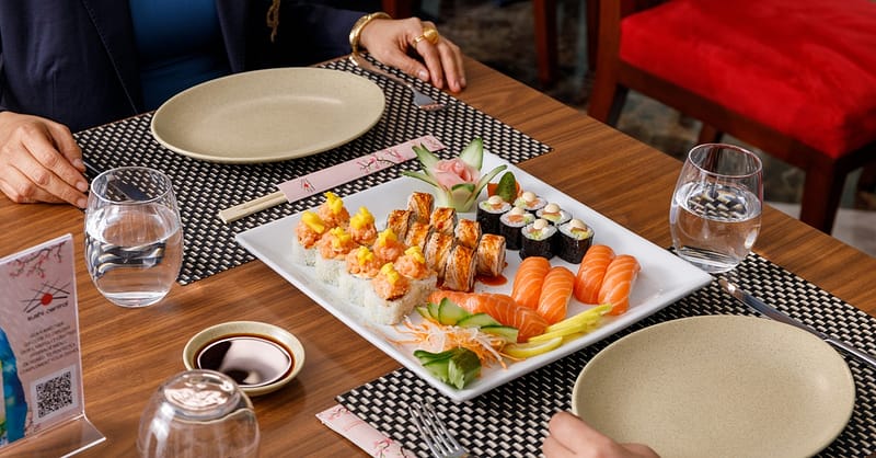 Sushi Set Menu With A Beverage At Keway Mai @ 4* City Seasons Al Hamra Abu Dhabi Shafqa.com Online Shopping, Best Prices in Dubai UAE 2
